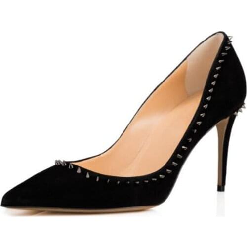SHOFOO shoes.Fashion womens shoes. About 11 cm high heels for women. Party shoes. Pointed toe pumps.SIZE:34-45