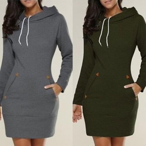 Extra Long Hoodie Plain Hooded Elegant Sweatshirt 4xl 5xl Big Size Poleron Mujer 2021 Cord Tunic Hoodies Dress Women Casual Wear
