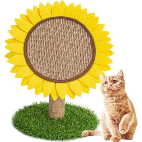 Sisal Lovely Sunflower Shape Cat DIY Cats Scratching Post Toys Making Desk Legs Binding For Cat Sharpen Claw Interactive Toy