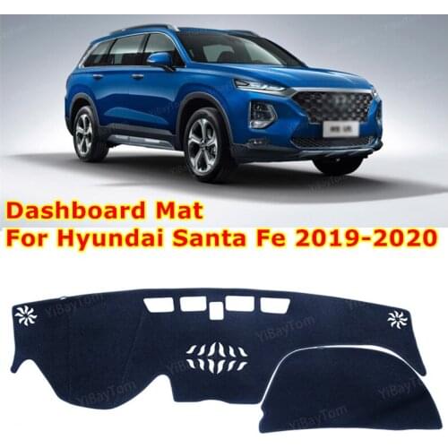 For Hyundai Santa Fe 2019 2020 TM Anti-Slip Mat Sunshade Dashmat Protect Carpet Dashboard Cover Pad Accessories