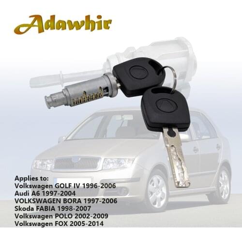 Metal Door Lock Cylinder Barrel Repair Kit For VW GOLF POLO BORA Audi A6 SKODA FABIA Front Right/Left 604837167 Lock cylinder