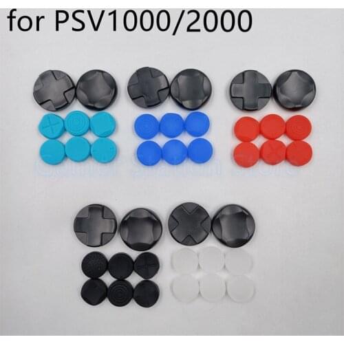 1set For PSV1000 2000 Silicone Analog Grip thumbstick Cap Cover for PSV 1000 2000 Cross Function Enhance Button for PS Vita