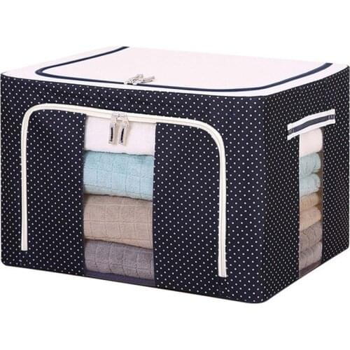 Foldable Storage Box Oxford Cloth Quilt Blanket Clothes Clothes Storage Organizer Portable Space-saving Dorm Room Essentials