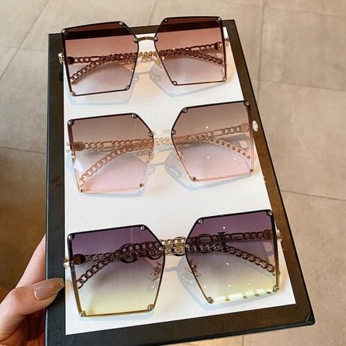 Popular Square Oversized Sunglasses Women Vintage Luxury Large Sun Glasses for Female Big Frame Gradient Mirror Oculos De Sol