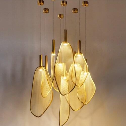 Modern Contemporary Minimalist Clear Metal Mesh LED Living Room Dining Room Bedroom Pendant Light PA0395