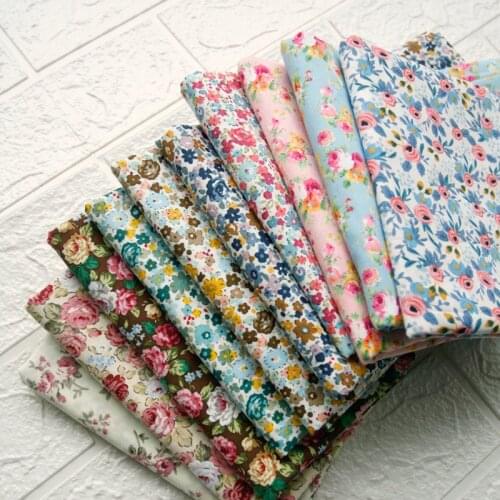 140x50cm Vintage Rose Cotton Poplin Fabric for Sewing Making Spring and Summer Childrens Clothing Dress Clothing Cloth