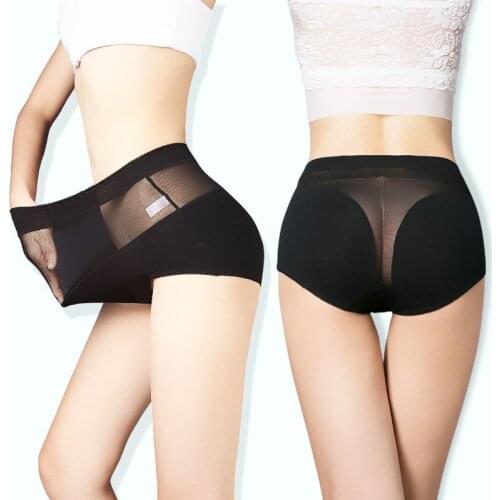 Sexy ladies underwear cotton high waist lace sexy hollow transparent temptation female briefs large size cotton underwear women
