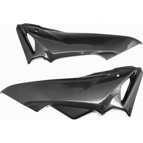 Carbon Fiber Paint Gas Tank Side Cover Panel Fairing Cowl Fit For HONDA CBR 600F 2011-2013