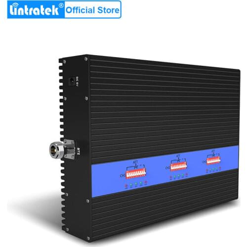 Lintratek Powerful 80dB Signal Booster Tri Band GSM DCS UMTS 900Mhz 1800Mhz 2100mhz 2G 3G 4G Mobile Signal Amplifier Repeater