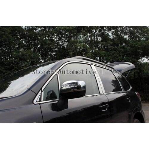 High quality Stainless Steel 14pcs/Set Auto middle window trims pillar for Subaru Forester 2013 2014 2015 2016 2017