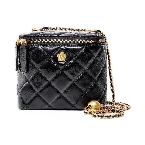 Women Shoulder Bags Cowhide Genuine Leather Bag Elegant Lady Small Bucket Crossbody Bags High Quality Female Simple Soft Totes