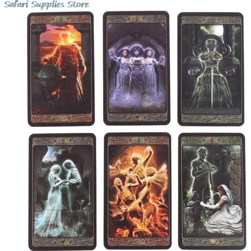 1Box Easy To Carry Ghost Tarot Cards Playing Card Tarot Family Party Board Game Entertainment 78 Cards