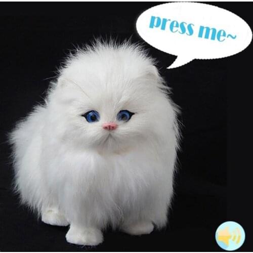 1 Pcs Electric Kawaii Plush Cat Dolls Meowth Soft Simulation Stuffed Sounding Cats Toys Children Baby Toy Gifts Model Ornaments