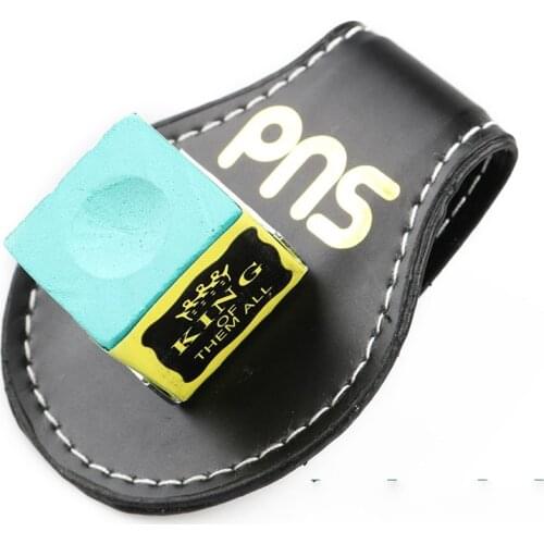 1pcs PNS Black Magnetic Billiards Pool Cue PU Leather Chalk Holder with Belt Clip Billiards accessories