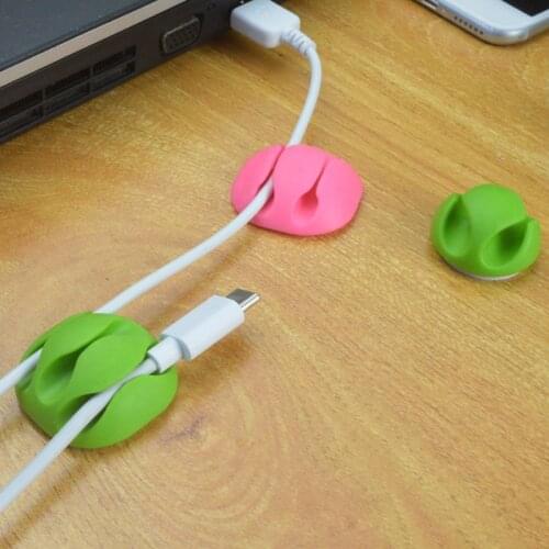 10 Pieces/Set Of Silicone Cable Organizer, Usb Cable Reel, Desktop Organizer, Management Clip, Desktop Headphone Cable Organizer