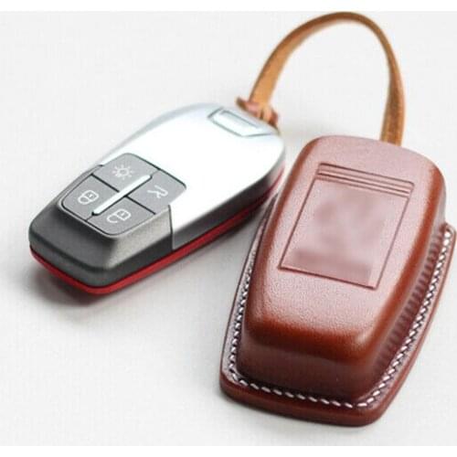 100% Handmade Leather Car Key Case Full Cover Holder Skin Shell For Ferrari 458 588 488GTB LaFerrari Stying Atuo Accessories
