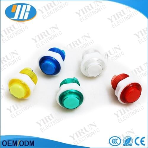 2 Pcs 24MM 5V LED Illuminated Arcade Button with Build-in Microswitch for Arcade Game Machines Fighting Stick JAMMA DIY