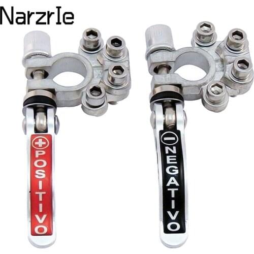 2 PCS 12V 24V Car Battery Terminal Wire Cable Clamp Terminal Quick Disconnect Shut-Off Connectors For Car Auto Accessories