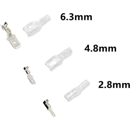 20 Sets 6.3/4.8/2.8mm Cold Pressed Terminal Connectors. Female/Male Terminal + Male/Female Insulation Sheath