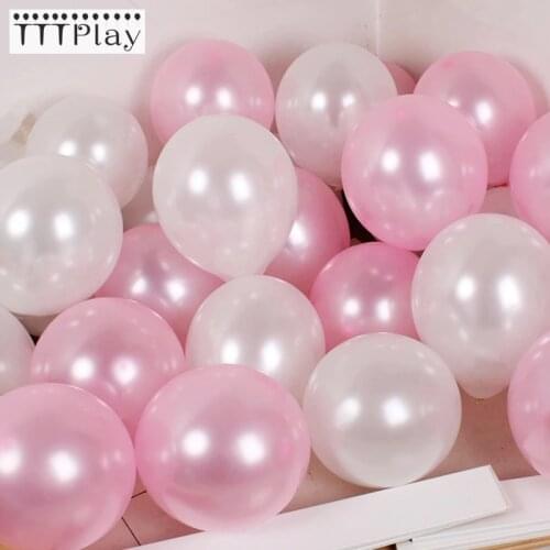 30pcs/lot 10" 1.5g Pearl Pink White Latex Balloons Celebration Wedding Decorations Happy Birthday Party Balloon Mariage Supplies