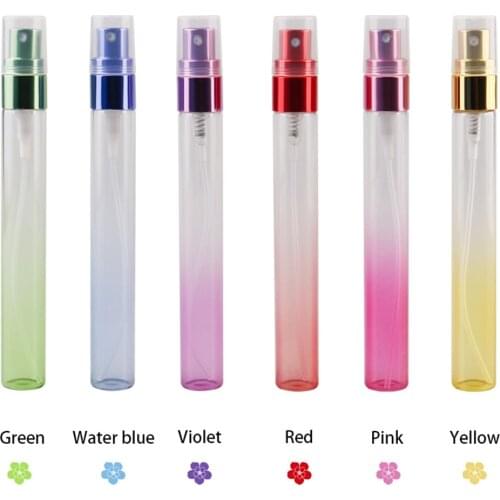 5pcs/lot 10ml Travel Portable Glass Perfume Bottle Spray Bottles Sample Empty Containers atomizer Mini Refillable Bottles