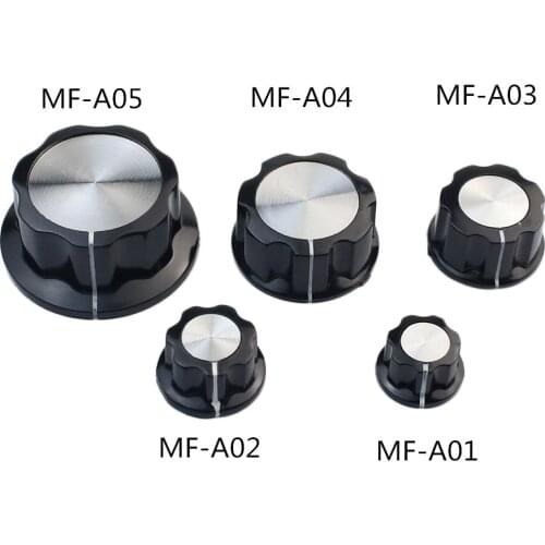5pcs MF-A01 MF-A02 MFA-A03 MF-A04 MA-A05 bakelite potentiometer knob hole diameter 6MM for WH118 WX050 potentiometer