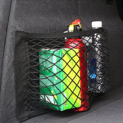 Car Bag Mesh In Trunk Car Organizer Back Seat Net For Audi A4 B8 Opel Mokka Kia Sportage HYUNDAI IX35 Solaris