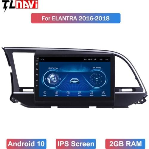 9 inch Android 10 Car Multimedia Player GPS Navigation for 1Hyundai Elantra 2016-2018 with BT WiFi