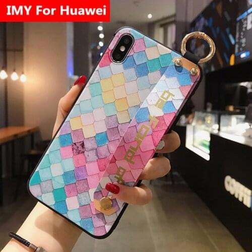 Fish scales Wrist Strap case For Huawei P40 lite P30 pro P20 P10 Mate 20 30 pro lite nova 3e 4e 6se Soft TPU phone holder case