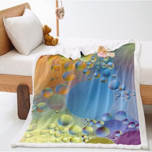Color Bubble Animal Fleece Blanket 3D Full Printed Wearable Blanket Adults Kids Fleece Blanket Drop Shippng