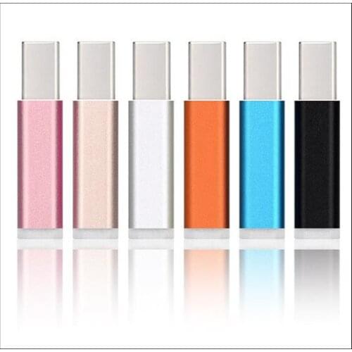 Colorful Multifaction Aluminum Alloy USB 3.1 Type C Male to Micro USB 2.0 5Pin Female Data Adapter For Tablet & Mobile Phone