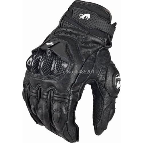 Motorcycle Riding Genuine Leather AFS 6 Gloves Moto Racing Full Finger Racing Gloves