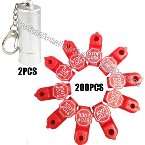 EAS display hook stop lock anti-theft hook locking with magnetic key 202pcs