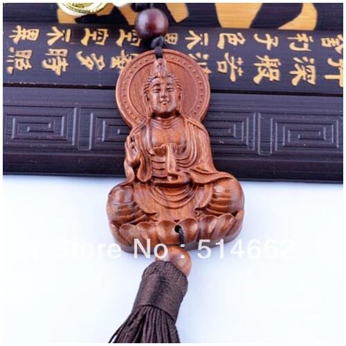 Feng Shui wooden Chinese guanyin hanging /amulet decoration hanging /chinese buddha/wooden guanyin hanging