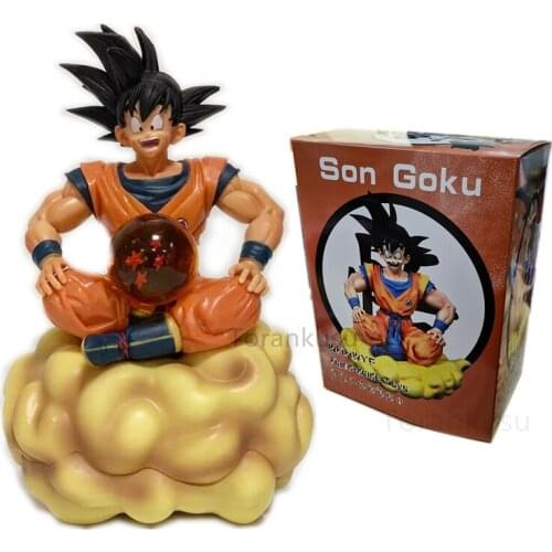 Son Goku Dragon Ball Super Anime Figure PVC Figurine Toys Cloud Ball Goku Figma Model Statue Juguetes Sitting Toys Collection