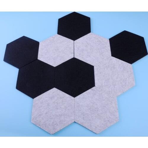 LETAOSK 5pcs Home Living Kids Room Hexagon Felt Wall Sticker Board Decorative Mural Ornament Multipurpose Creative Sheet Panels