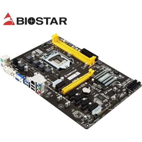 For BIOSTAR H81A Used H81 B250 ETH BTC PRO 6GPU 6PCIE mining Motherboard Intel H81 LGA 1150 i7 i5 i3 DDR3 PCI-E 3.0 Mainboard