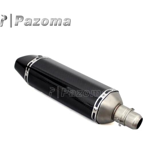 New Real Carbon Fiber Universal Motoecycle Exhaust Muffler Pipe On With DB Killer for Street/Sport/Racing Bike