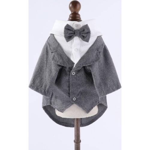 Boy Dog Clothes Wedding Suit male Pet Clothing Tuxedo Pomeranian Poodle Bichon Schnauzer Dog Coat Jacket Marriage Pet Outfit