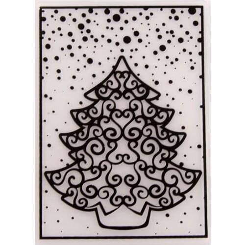 YINISE Plastic Embossing Folder For Scrapbook Stencils TREE BACKGROUND DIY Photo Album Cards Making Decoration Scrapbooking TOOL