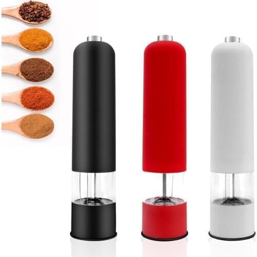 Spice Grinder Gadget With LED Light Seasoning Bottle Kitchen Accessories Electric Automatic Pepper Salt Mill
