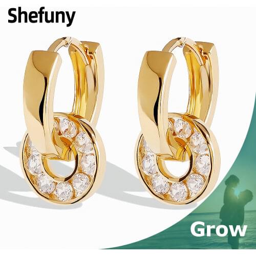 Серьги-кольца SHEFUNY China At AliExpress
