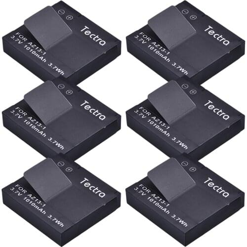 Tectra High Quality 6PCS 1010mAh AZ13-1 AZ13 Replacement Battery Batteria for Xiaomi Yi XiaoYi Xiaomi yi Action Camera Battery