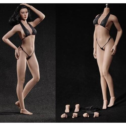 TBL S16A S17B 1/6 Female Middle Breast Narrow Shoulders Seamless Body Woman Suntan/Pale Super Flexible Action Figure Model