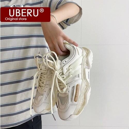 2021 new mesh breathable increased thick-soled sneakers women retro blue casual running shoes fashionable comfortable sneakers