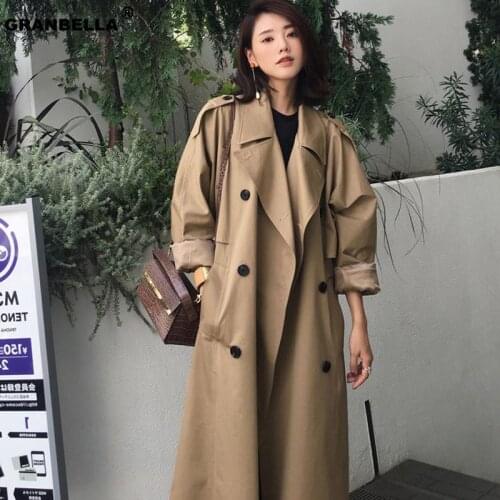 Streetwear Double-breasted Women X-Long Trench Coats Classic Loose Plus Size Women Autumn Coat New Arrival Outerwear 2020