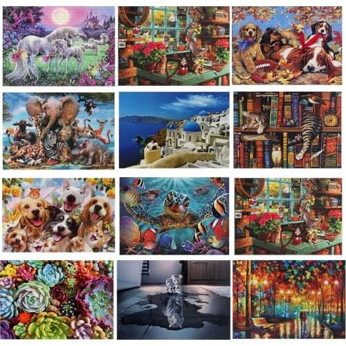 1000pcs puzzle high quality animal landscape puzzle card adult children toys gifts family puzzle game home decoration