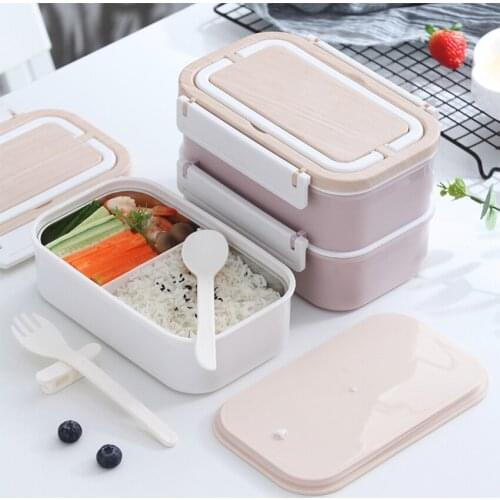 304 Stainless Steel Double-layer Insulated Lunch Box Portable Bento Box Tbleware Large Capacity Food Container For Kids Adult