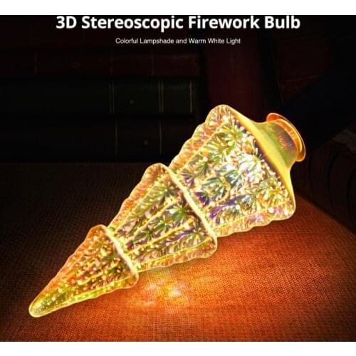 3D Colorful Firework Bulb 6W LED Christmas Tree Lamp E27 Fairy Lamp Party Lights Lamp For Christmas Bar Wedding Decoration