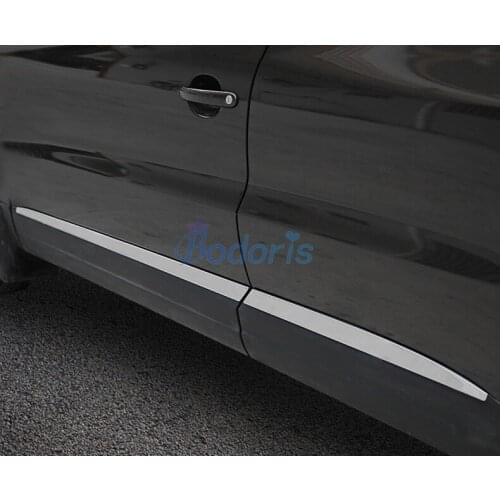 Car Styling Stainless Steel Body Side Door Garnish Moulding Trim Guard Kits 2010-2015 For EUR Volkswagen VW Tiguan Accessories